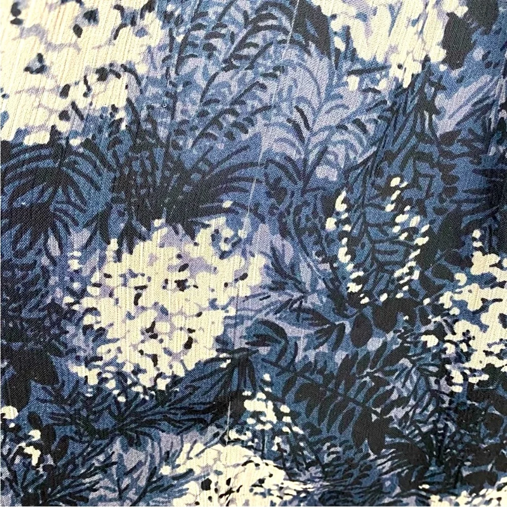 EUC Joie Navy Blue and White Floral MIDI, Sleeveless, Dress - Picture 4 of 8